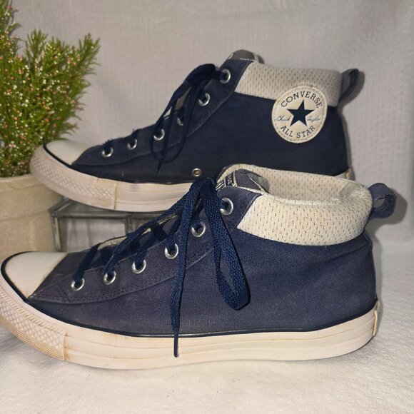 CONVERSE CTSA MIDTOP ALL STAR CANVAS SNEAKER BLUE MENS SIZE 10.5 GUC - Picture 2 of 10